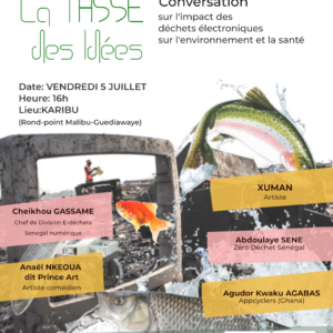 Affiche du panel - conversation sur l'impact des déchets éléctroniques sur l'environnement et la santé