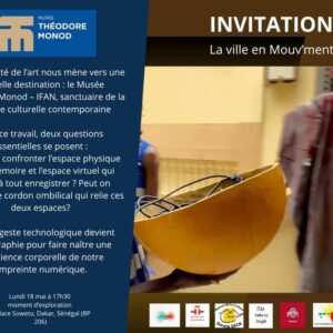 Flyer de la restitution de la performance de la ville en mouv'ment au Musee Theodore Monod